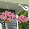 Ny 1 bunt 18heads Violet Artificial Flowers Wall Hanging Fake Flower Bouquet For Outdoor Home Garden Decoration Diy Wedding Party