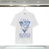 メンズTシャツ良質カサブランカスワンプリントファッションTシャツメンカサブランカショートスリーブビンテージティーTシャツメンズ衣類T230621