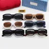 Fashion Design Square Solglasögon för män som kör kvinnor utomhus solglasögon retro lyxig solglasögon klassisk plastram adumbral med låda