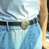 Belts Versatile PU Belt Jean Waistband Y2K-Style Vintage Heart Buckle For Hip Hop Bands Player Country Girls