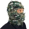 Berretti Balaclava Maschera da sci a pieno facciale lavorata a maglia per uomo Cappello da berretto sfocato in pile mimetico all'aperto