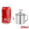 Tasses En Acier Inoxydable Tasse Tasses Bouteille D'eau Pour Café Vin Bière Thé Jus Simple Paroi Polissage Enfants Fille Accessoires De Cuisine