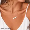 Pendentif Colliers Délicat Couches Collier Ras Du Cou À La Main 14K Plaqué Or Multicouche Barre Réglable Superposition Pour Les Femmes