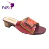 Slippers fashionabla och delikat lapptäcke multi color ladies'slippers kvinno tofflor nigeria stil skor j230621