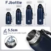 Vattenflaskor Feijian vattenflaska 1L Vakuum sportflaska varm och kall dryck rostfritt stål vakuumkolv 230620