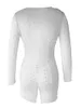 Casual Dresses Sparkling Rhinestone Fishnet Crop Top med utskärningsdetaljer och långa ärmar - Perfekt för klubbning av badkläderskydd