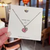 Pendentif Colliers Mignon Version Coréenne En Trois Dimensions Amour Coeur Nimble Zircon Chaîne Collier Femme Fille Mariage Bénédiction Cadeau Bijoux