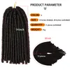 14 Polegadas Faux Locs Crochet Hair Soft Dread e Light Dreadlocks Crochet Braids Sintético Crochet Hair Extensions 30 fios/pacote LS07