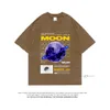 T-shirts pour hommes Extfine Moon Letter Graphic Print T-shirt pour homme Casual Summer Streetwear Y2k T-shirts surdimensionnés à manches courtes Vintage Male Tops 230621