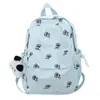 Mochilas escolares impermeables de nailon para estudiantes, mochila grande con estampado de flores para mujer, mochila para ordenador portátil para chicas adolescentes 2023