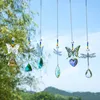 Décorations de jardin H D 6pcs prismes de cristal colorés attrape-soleil pour fenêtre arc-en-ciel fabricant suspendu art ornement maison bureau décoration cadeau 230620