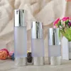 Airless 15 ml 30 ml 50 ml Lege Vacuümpomp Wc Vessel Cosmetische Frosted Fles Mini Transparante Lotion Make-Up container 10 pcshigh quant Dvwn