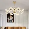 Chandeliers BOSSEN Fashionable Modern Round Living Room Chandelier Long Dining Lighting Simple And Warm Bedroom Study Decoration