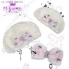 Mikumn Harajuku Y2k Women Beret Hats Fashion Lovely Pink Bow Cross Rivet White Beanie Hat Chic Streetwear L230523
