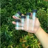 15ml 25ml 40ml 50ml 60ml Glass Bottles Plastic Cap Black Screw Transparent Vials Wedding Bottle Jars Artware 50pcshigh qualtit Cikhl