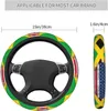 Steering Wheel Covers American Flag And Jamaican Elastic Cover Car Universal Non-Slip Feel Good