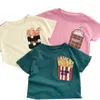 T-shirts 2023 Corée Style D'été Bébé Garçons Tops Coton Patché Poche Pull Chemises Fond À Manches Courtes Infant Tee 230620