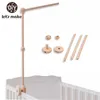 rattles mobiles let 's Baby Wooden Bed Bell Bracket 모바일 매달려 딸랑이 장난감 걸이 아기 침대 벨 나무 장난감 홀더 암 브래킷 230620