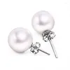 Orecchini a bottone all'ingrosso di argento placcato rame perla versione coreana Nanyang Beizhu Ear Pin