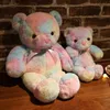 Brinquedos de pelúcia iluminados, urso colorido brilhante, brinquedo de pelúcia criativo, led, pelúcia, bichos de pelúcia, boneca macia, travesseiro infantil, presente de natal para meninas 230621