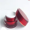 Pot de crème en forme de cylindre de 30g, récipient cosmétique d'emballage en plastique de couleur rouge 100 pcs/lot Pmslc de haute qualité