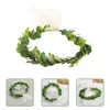 Decorative Flowers Wreath Bridal Headdress Bride Headwear Floral Decor Eucalyptus Delicate Headband Tree Vine Wedding Wreaths Front Door