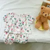 Kleidungssets Baby Mädchen Junge Baumwolle Nachtwäsche Kleinkind Kind Cartoon Drucken Niedliche Gaze Pyjamas 2 Stücke Homesuit Sommer Nachtwäsche Kinder Kleidung