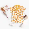 Giyim Setleri Sanlutoz Sevimli Baskı Pamuk Bebek Erkek Kızlar Giysileri Yaz Bebekleri Kısa Kollu Üstler Şort 2 PCS