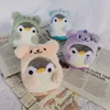 10cm Neue Nette Plüsch Spielzeug Bär Drehen Pinguin Rucksack Puppe Gefüllte Anhänger Greifen Maschine Puppe Für Geburtstag Geschenke