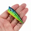 Baits Lures 1pc Popper Fishing Lure 6cm65g Hard Bait Artificial Topwater Bass Trout Pike Wobbler Tackle with 2 Treble Hooks 230620