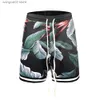 Shorts pour hommes Grenouille Dérive Style Américain Plante Fleurs Motif Lâche Casual Soyeux Matériel Pantalons De Survêtement Cordon Pantalon Shorts De Plage Pour Hommes T230621