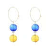 Stud Glass Ball Pendant Earrings European And American Style Personality Fashion Long Tassel Ms Girl Travel Accessories 230621