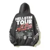 European and American fashion new Hellstar retro do old flame graffiti print couple hoodie Fleece Mens Hooded Hoodies Harajuku Stranger Things Oversize MLXL2XL