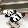 Slippers 2023 New Couples Flat Plush Leather Women's Leisure Slippers Men's Roman Sandals In The Summer PeepToe Shoes On Foot J230621