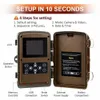 Hunting Cameras Outdoor Wildlife 20MP HD 1080P Trail Camera Night Vision Accessories IP66 Waterproof Game Cam Thermal Scope 230620