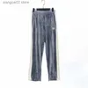 Pantaloni da uomo di alta qualità Grigio AWGE Needles Pantaloni Uomo Donna 1 1 Farfalla Ricamo Nastro Aghi Pantaloni sportivi Pantaloni uomo moda T230621