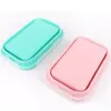 Bento Boxes 4pcsset Rettangolo in silicone Lunch Box Pieghevole pieghevole Contenitore per alimenti Ciotola 3005008001200ml per stoviglie 230621