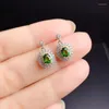 Boucles d'oreilles à tige Le cadeau pour l'anniversaire Boucles d'oreilles en argent sterling 925 avec diopside naturel et véritable