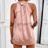 Women's Blouses Shirts Summer Sexy Off Shoulder Halter Lacing Chiffon Women's Blouses Elegant Fashion Solid Sleeveless Shirt Pullover Vest Tops Women J230621