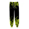 Pantalons pour hommes Bleu Vert Rouge Violet Flamme Imprimé 3D Joggers Pantalons Décontractés Hommes Femmes Hip Hop Pantalons de Survêtement Personnalisés Streetwear Pant 230620