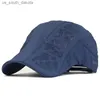 Été hommes femmes chapeaux respirant maille séchage rapide gavroche casquettes en plein air Gorro Hombre Boina Golf chapeau mode solide casquette plate