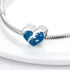 925 Silver Beads Charms Fit Pandora Charm Lofinite Love Heart Charm Dog Cat Paw Puzzle Mom Sister