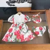 Baby Kinder Mädchen Designer Kleid Floral Bedruckte Kleidung Mädchen Baby Prinzessin Kleid Für Sommer Mädchen Kleidung Vestidos Gitter Stile 003