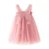 Girl Dresses Toddler Dress Sleeveless Tulle Elegant Long Tutu Skirt Brace-Skirt Princess Angel Wing Dance