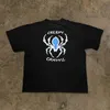 Męskie koszulki American Streetwear Goth Punk Letter Drukuj ponadgabarytowe koszulki męskie mody swobodne luźne załogi