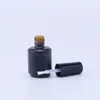 Storage Bottles 12pcs/lot 15ml Empty Black Nail Polish Bottle &Small Brush Art Container Glass Oil