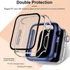 W przypadku Apple Watch 8/7/6/SE/5 Case 360 ​​Pełny ekran Protector Bumper Bumper Rama Mat Hard Cover Glass Case dla IWatch 42/44/41/45 mm