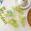 Korea Mode Nieuwe Verse Groene Vlinder Hart Type Klemmen Voor Vrouwen Meisjes Haar Clips Accessoires Mooie Hars Haarspelden Hoofddeksels Gift