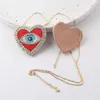 Anhänger Halsketten Strass Halskette Mode Persönlichkeit Herzförmiges Auge Damen Straße Herz 963