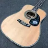 Custom Folk Acoustic Guitar 5A All Solid Rosewood Wood Dreadnought Super Deluxe Superior D100 Guitar Abalone Binding